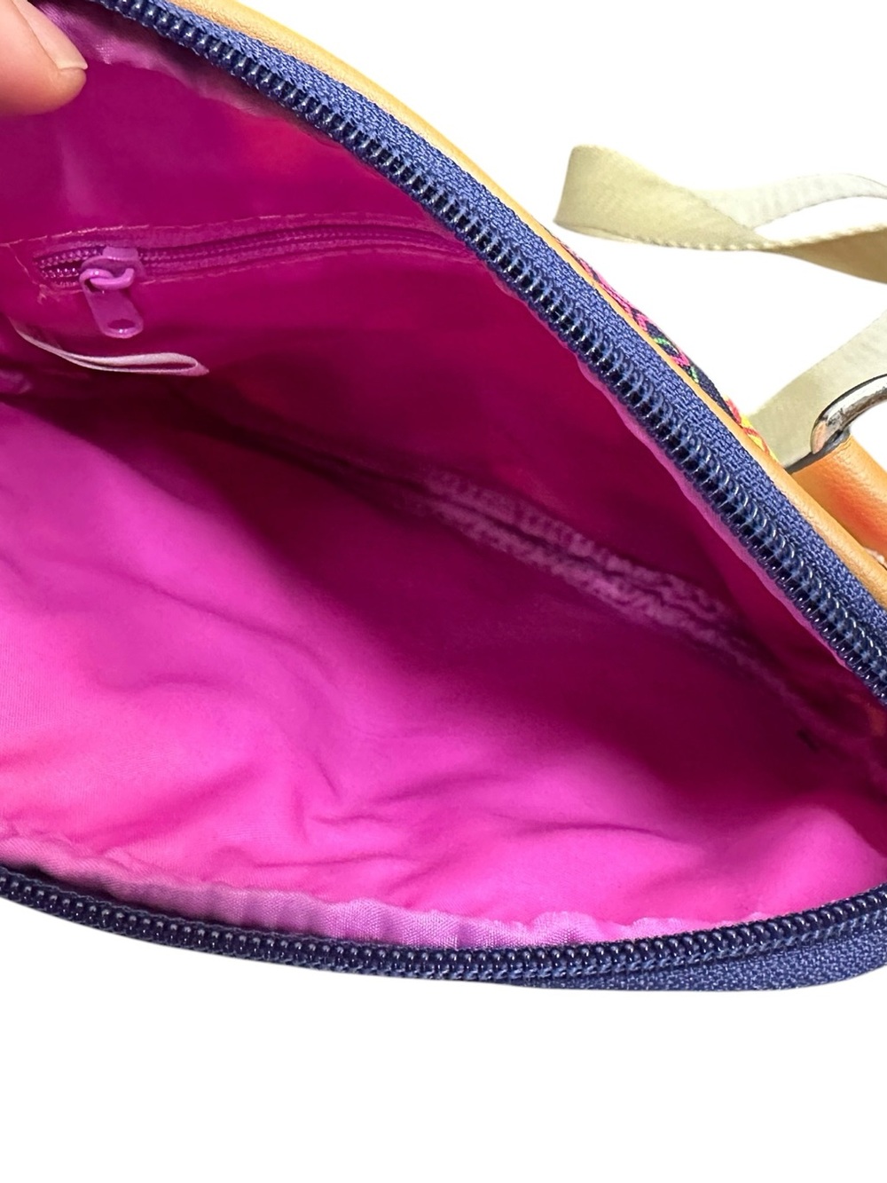 Lily Bloom Elephant Print Crossbody Bag Navy Multi Color Travel Purse - Picture 6 of 8